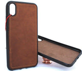 Genuine real leather for apple iPhone XS case cover soft holder prime vintage soft rubber slim magnetic car Jafo 48 studio