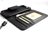 Étui en cuir véritable pour apple iPhone XR, portefeuille de crédit souple, support magnétique noir, livre prime rétro slim Jafo