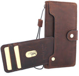 Echte Vintage-Lederhülle für das Samsung Galaxy Note 9. Handgefertigter Brieftaschenverschluss, Gummiabdeckung, Kartenfächer, kabelloses Laden, Daviscase