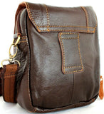 Genuine Full Grain Leather Bag Waist Pouch Vintage Luxury Cross body Canva belt  Soft Davis