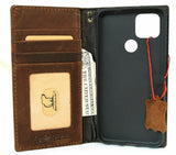 Echte dunkle Lederhülle für Google Pixel 4a 4G, Book Wallet, vollständiger Halter, Vintage-Design, Ständer, klassisch, luxuriös, schlank, weich, Davis 1948