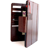 Genuine full Leather case for Apple iPad Pro 9.7 (2016) hard cover handbag stand magnet flip Brown cards slots slim rubber luxury Davis