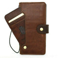 Genuine vintage leather Samsung Galaxy S21 Plus case with soft wallet cover, card holder, rubber ID slot, by DavisCase.