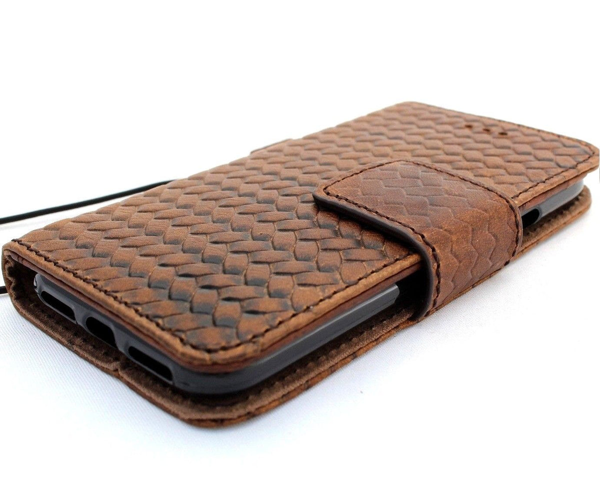 Genuine leather iPhone X case cover with wallet credit holder, magnetic detachable design, slim luxury holder by DAVISCASE