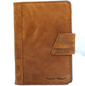 Vintage-style genuine leather case for Apple iPad Mini 6 by DAVISCASE with card slots and rubber accents.