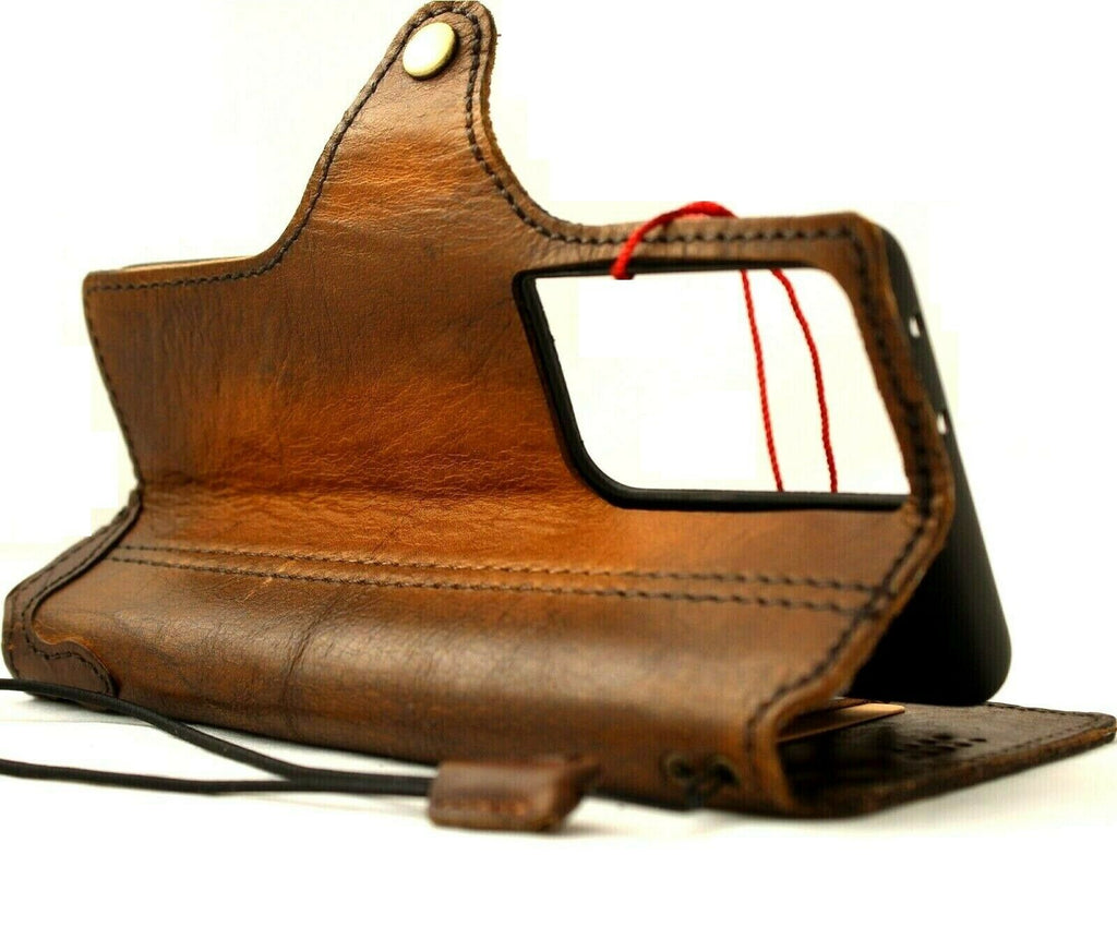 Genuine full leather wallet case for Samsung Galaxy Note 20 Ultra 5G by DavisCase, with card slots and wireless charging compatibility.