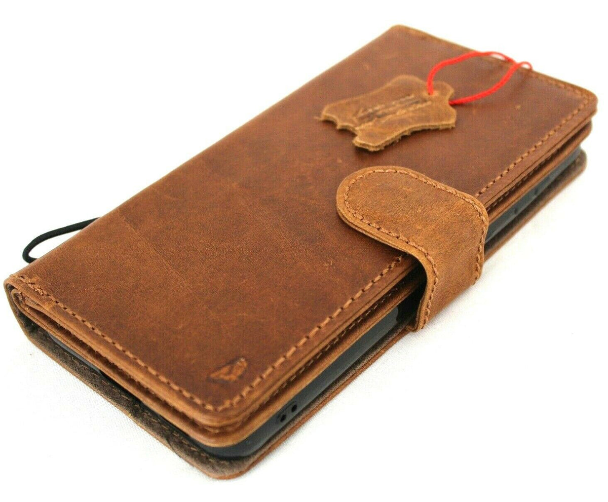 Samsung Galaxy S21 Plus 5G leather wallet case by DAVISCASE with card slots, magnetic stand, and slim, luxury design.