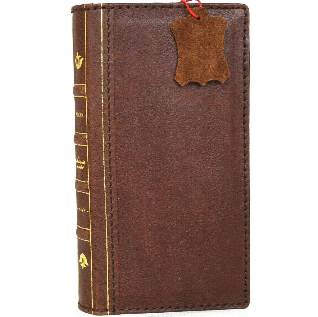 DavisCase genuine soft leather wallet cover for Samsung Galaxy S20 FE with book Bible design, card slots, and wireless charging holder
