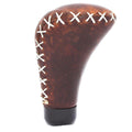 Handmade genuine leather gear shift knob for Mercedes-Benz, designed by DAVISCASE, featuring a classic car shifter lever style.
