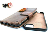 Echte Volllederhülle für Apple iPhone 11 (6,1"), Brieftasche, Kredithalter, magnetisches Buch, abnehmbarer Prime-Halter + magnetischer Autohalter Davis 