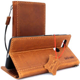 Genuine Tanned Real Leather Case for Google Pixel 3 XL Book ID Wallet Handmade soft holder Strap Retro Rubber slim Luxury Davis 1948