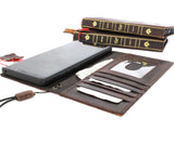 Echte Vintage-Lederhülle für Samsung Galaxy S9 Plus, Buch-Brieftasche, Bibel-Gurt-Abdeckung, Kartenfächer, Jafo kabelloses Laden, Dunkel