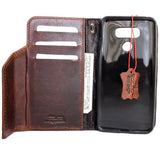 Véritable étui en cuir véritable pour LG G6 livre walle couverture fait main luxe magnétique 6 marron