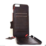 Schutzhülle aus echtem Echtleder für iPhone 8 Plus, schmale Brieftasche, klassisches Business-Design, DE Daviscase 7+