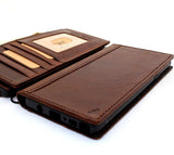 Genuine vintage leather case for samsung galaxy note 9 book wallet cover cards slots holder brown slim daviscase handmade ID