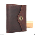 Genuine men's leather wallet by DAVISCASE featuring a special design with a money clip and billfold for secure cash storage.