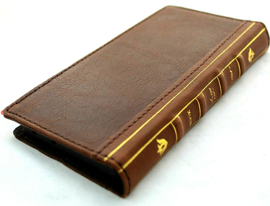Genuine leather Samsung Galaxy S21 Ultra 5G wallet case by DAVISCASE with card slots, wireless charging, and luxury rubber accents.