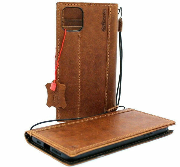 Genuine Leather for Apple IPhone 11 Pro Case Cover Vintage Tan Wallet Credit Card Holder  Book Luxury Holder Slim Jafo Wireless Charging Oiled