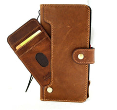 Genuine Tan Leather Case for Samsung Galaxy S21 Ultra 5G book wallet handmade rubber holder cover wireless charger Business Top Grain Daviscase
