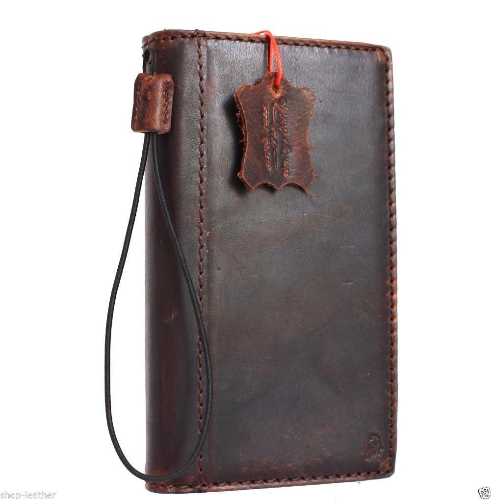 Vintage handmade leather phone case for LG G Stylo with wallet-style design, magnetic closure, and luxury craftsmanship.