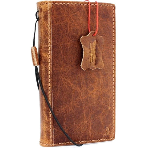 Genuine oiled leather for apple iPhone XS case cover wallet credit soft holder book prime retro slim Art Jafo