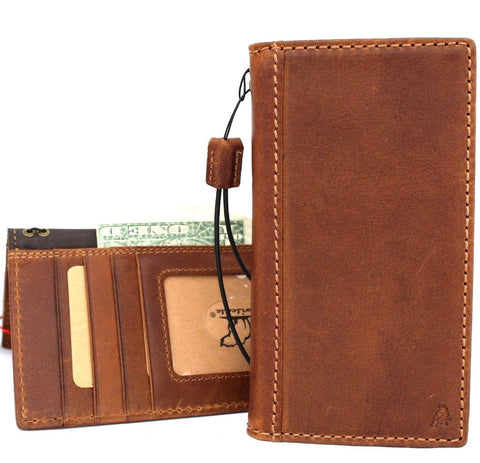 Genuine Real Leather Case for Google Pixel 3 Book Wallet Handmade Rubber Tan Vintage Luxury IL Davis 1948 de