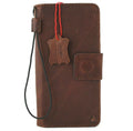 Genuine leather Samsung Galaxy S21 Ultra 5G case with wallet features, magnetic closure, card slots, and vintage top grain finish.