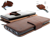 Étui en cuir véritable pour Samsung Galaxy Note 9 portefeuille de livre Couverture amovible souple Vintage Emplacements pour cartes détachables Support magnétique + Airpods 2