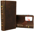 Genuine leather Samsung Galaxy Note 20 5G Bible book wallet case with card slots, wireless charging holder, and ID window by DAVISCASE.