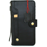 Echtes schwarzes Leder-Brieftaschenetui für Samsung Galaxy S20 FE, Buchcover, Kartenfächer, Ausweisfenster, kabelloser Ladehalter, weiches Gummi, Vintage-Stil, 5G, DavisCase 