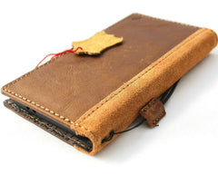Genuine Leather Wallet Case for Samsung Galaxy S21 book cover Cards wireless charging holder luxury rubber ID window Suede Design Slim Tan
