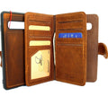 Genuine leather Samsung Galaxy S10 wallet case by DAVISCASE with card slots, rubber window, flip design, detachable closure, slim profile