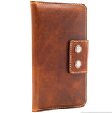 Genuine Leather case for Samsung Galaxy Note 10 s9 Plus s8 wallet closure cover note 10+ cards slots slim Full daviscase