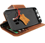 Echtes italienisches Lederetui für Samsung Galaxy S9 Buch Jafo Brieftasche handgemachte magnetische Abdeckung s Businesse daviscase