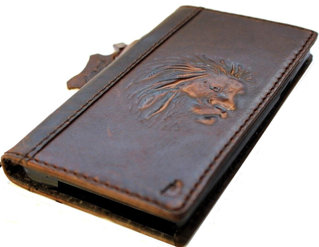DavisCase genuine leather flip wallet case for Google Pixel 7 Pro with leopard design, soft interior, and stand feature.