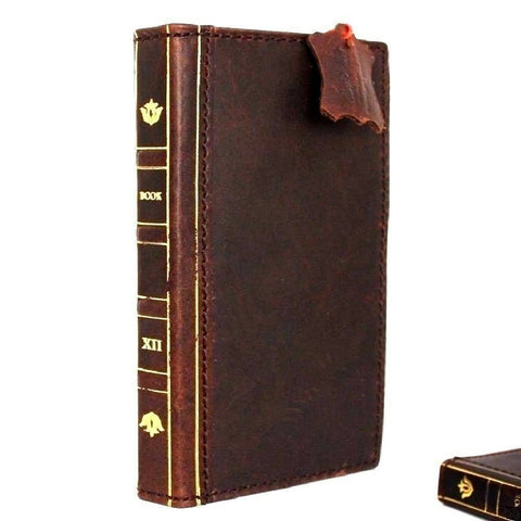 Genuine Natural Leather case for iPhone SE 2 2020 cover book bible design wallet cards vintage business slim SE2 Wireless charging Davis classic Art