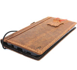 Echte Vintage-Lederhülle für Samsung Galaxy S9 Plus, Buch-Brieftasche, elastisches Band, Abdeckung, Kartenfächer, Jafo Daviscase, kabelloses Laden