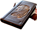 Handmade genuine leather phone case for Apple iPhone 12 to 17 Pro Max and Air 8 Plus, featuring eagle design by DAVISCASE.