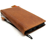 Genuine leather Case for Samsung Galaxy S10 book wallet cover Cards wireless charging Tan luxuey pro slim daviscase