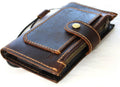 Handmade genuine leather phone case for Galaxy S series and A series, vintage style with zipper and wallet features.