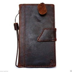 genuine vintage leather Case For Samsung Galaxy Note 3 book wallet magnet cover slim handmade brown art daviscase