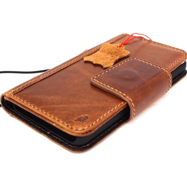 Genuine Real Leather Case for Google Pixel 2 Book Wallet Hand made magnetic vintage authentic AU jafo 48
