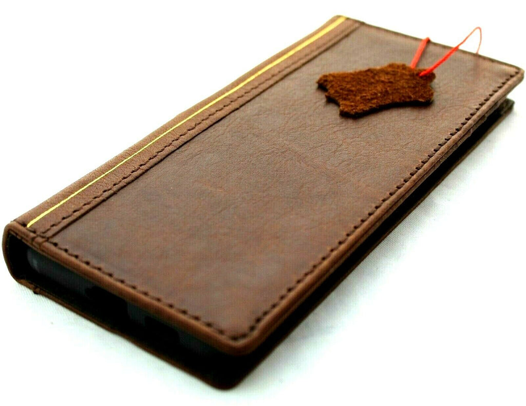 Genuine leather wallet case for Samsung Galaxy S21 Ultra 5G by DAVISCASE with card slots and wireless charging compatibility