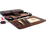 Schutzhülle aus echtem Leder für Samsung Galaxy S8 Plus, Buch-Brieftaschen-Abdeckung, Karten, abnehmbares, abnehmbares Fenster, Jafo-ID-Vintage-Slim-Daviscase