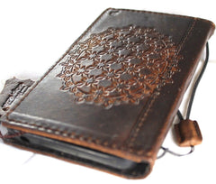 Genuine Leather For Galaxy s22 s21 s20 S23 Ultra s8 s9 Note 8 9 10 20 21 A13 A71 A51 A12 A31 4G 5G Case plus Art Wallet Book Vintage  Style Credit Cover Wireless Full Grain Davis Luxury Decorated Diy Mini