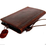 Étui en cuir véritable vintage pour Samsung Galaxy Note 3, portefeuille de livre, couverture mince, fait à la main, marron mince, daviscase