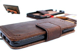 Genuine Classic Leather Case for iPhone 7 PLUS Book wallet Cover Credit Cards slots Vintage Removable detachable soft holder + Magnetic Car Holder DavisCase