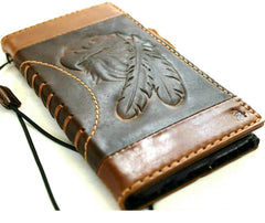 Genuine Leather Case Wallet For Apple iPhone 11 12 13 14 15 Pro Max 6 7 8 plus SE 2020 XS Book Vintage Handcraft Eagle Style Credit Card Slots Cover Wireless Full Grain Davis luxury