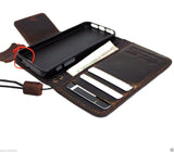 genuine full leather case for iphone SE 5s 5c book wallet cover handmade magnet bracket