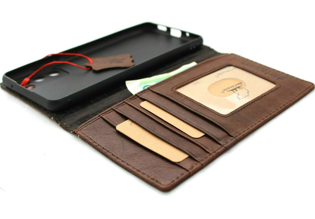 Daviscase genuine soft leather Galaxy S20 FE wallet case with Bible design, card slots, wireless charging holder, slim fit, 5G compatible.